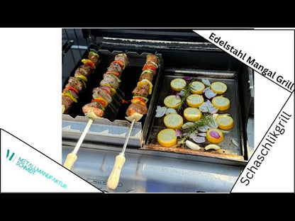 Edelstahl Mangal Grill - Schaschlikgrill - Spießgrill - Weber Spirit Serie 300